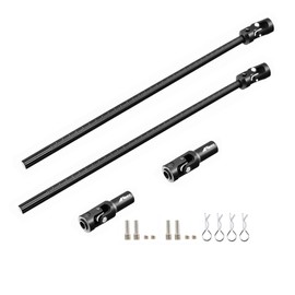 NMNRC 2PCS Cut to Length Driveshaft & Body Clips for 1/10 Redcat Gen7 Gen8 Center Drive Shaft Axial SCX10 II III 90046 AXI03007 TRX4 TRX6 D90 VS4-10 MST CFX RC Crawler Series