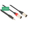 Vonyx Signal Cable 3.5 mm Stereo Jack - 2x XLR