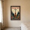24x36 Wood Grain and Gold Frame Home Beginnings Quote for