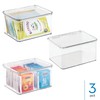iDesign Plastic Stackable Hinged-Lid Pantry or Kitchen Storage Box -