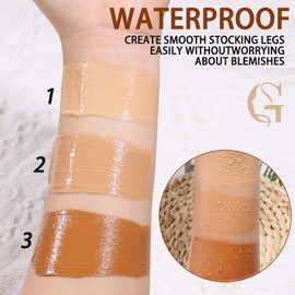 Leg Concealer Body Makeup Foundation – Full Coverage Cream for Veins, Scars, Blemishes – Smooths Skin Tone Waterproof & Long-Lasting Leg Makeup – 100ml (BRONZE)