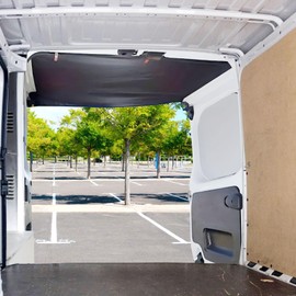 SuQurtom Rear Barn Door Awning Cover, Heavy Duty 600D Oxford Fabric Waterproof Tear Resistant Sun Shade Protection Sheleter Cover, Fit for Ford Transit Custom VW T5 T6 Renault Trafic Fiat Ducato Panel