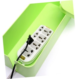 COLLBATH Organizer Box Mini Cable Storage Case for Desk Tv Computer Green Compact Design Cover for Tidy and Safety
