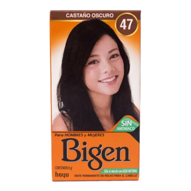 Tinte Bigen Tinte para cabello tono 47 castaño oscuro para
