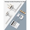Mengico 1 Pack Interior Door Lock,Nickel Door Lever Interior,Door Handle