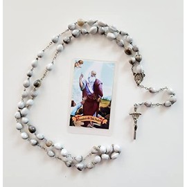 Tarjeta Laminada de San Pedro, "Sombra de San Pedro" con Rosario de Acayacotl "las lagrimas de san pedro", Hecho a Mano