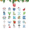 Bekecidi Pack of 26 Christmas Iron-On Patches, Letters Embroidery Fabric