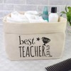 Large 'Best Teacher Ever!' Canvas Organiser/Storage Bag (OR00028197)