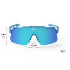 VELO Slider – Phantom – Sports Sunglasses (Blue Ice, Large Adult)