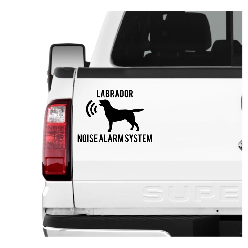 siviwonder Labrador Noise Alarm System Car Sticker Dog Foil Labby