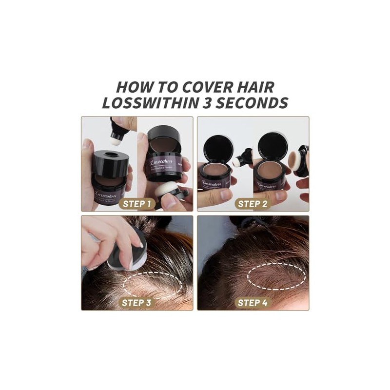 Polvo Corrector de Cabello para Adelgazamiento Del Cabello y Cobertura