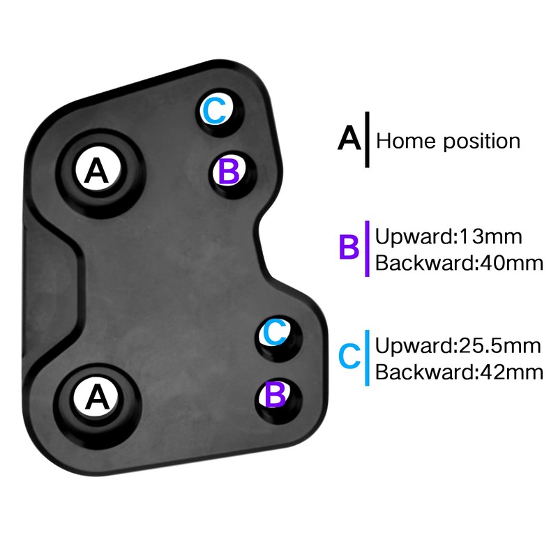 LEDISHUN Motorcycle Accessories Front Foot Pegs Footrests Adjustable Rearsets compatible
