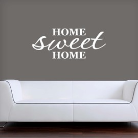 Home Sweet Home Vinyl Wall Decal | Farmhouse Décor | Living Room Wall Décor | White