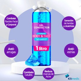 Gel Conductor C Colágeno 1lt Aparatología Body & Face