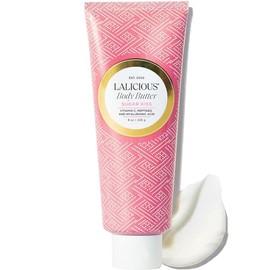 LaLicious Sugar Kiss® Body Butter- Hydrating Body Moisturizer with Whipped Shea Butter, Silky Soft Skin, Deep Nourishing Moisture, Cucumber Extract, Apricot Oil, 8 Oz
