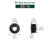 3/8-16 Black Flange Nuts (25 pcs), 304 Stainless Steel 18/8,
