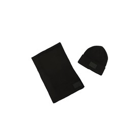 MENS SILICONE LOGO HAT AND SCARF SET