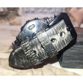 ESTUYOYA Leather Strap Compatible with Garmin Fenix 8-51mm / Fenix 7X Pro/7X/6X Pro/6X/5X//Enduro 3/Instinct 2X Solar/Epix 2 Pro 51mm/D2 Delta PX, Handmade Quickfit 26mm Gray Bracelet