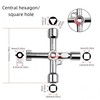 Shoyisenka 3 pieces of 4-hole universal cross key - multi-function