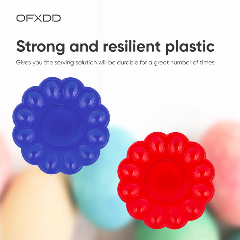 OFXDD Deviled Tray for Eggs - Plastic Egg Serving Platter