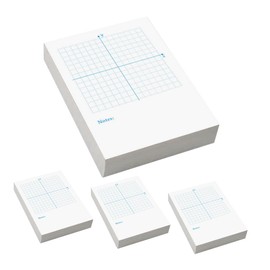 Operitacx Math Xy Papers 4pcs Grid Design Number-line Exercise Books for Coordinate Plotting