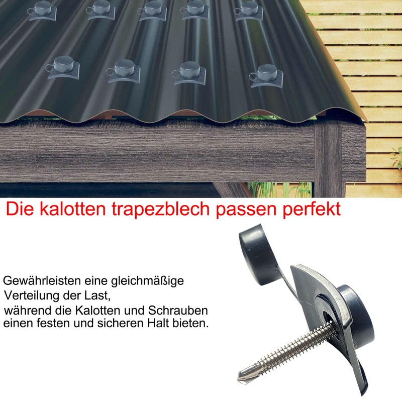 Dome Corrugated Sheets Mounting Material Pack of 100 Spacers Corrugated