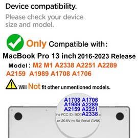 Teazgopx Bling Rhinestone Case Compatible with MacBook Pro 13 inch (M2 2022 2021),2016-2020 Release A2338 M1 A2289 A2251 A2159 A1989 A1706 A1708,Sparkle Diamond Fashion Luxury Shiny Crystal Hard Shell