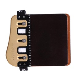 Bicaster Barebow Pestañas de dedo Horween piel cordobés + placa de latón mano izquierda cuerda caminar 3 dedos bajo (mediano)