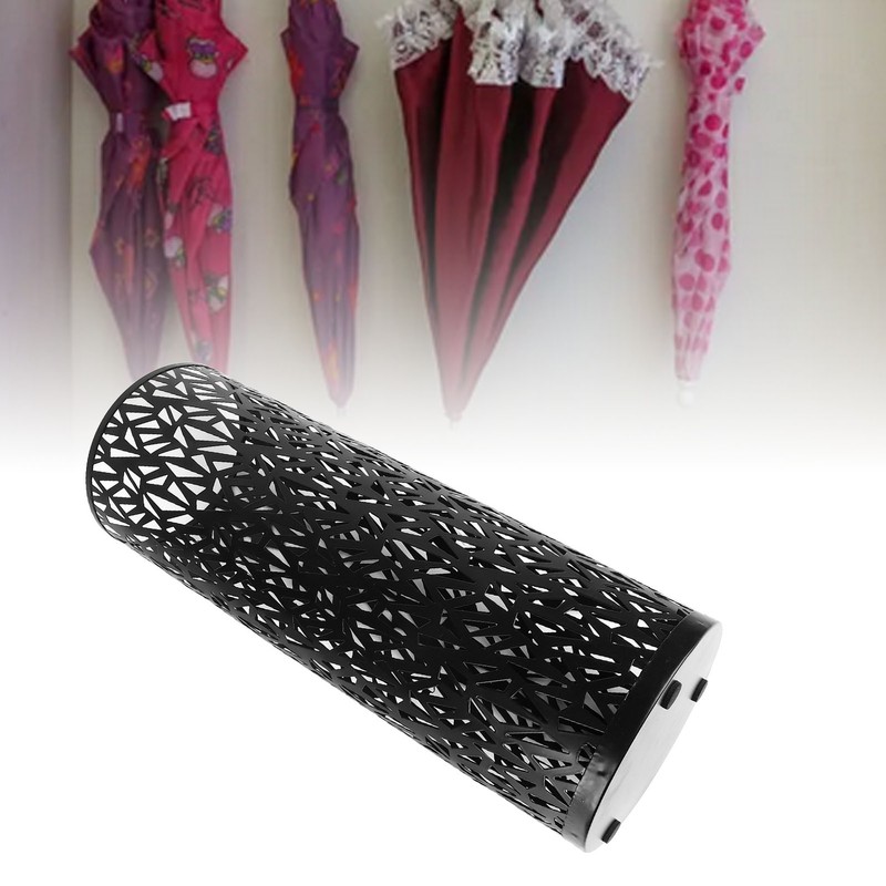 Umbrella Stand Rack for Entryway Metal Hollowed Freestanding Round Umbrella