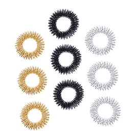 Healvian 9pcs Lightweight Acupressure Massage Ring Massager for Finger Fatigue Relief