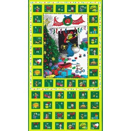Robert Kaufman Grinch Stole Christmas Advent Calendar Fabric Panel (Kaufman) - 24" x 44"* - NEW