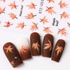 POWPOP Fall Nail Stickers Autumn Maple Leaf Nail Art Stickers
