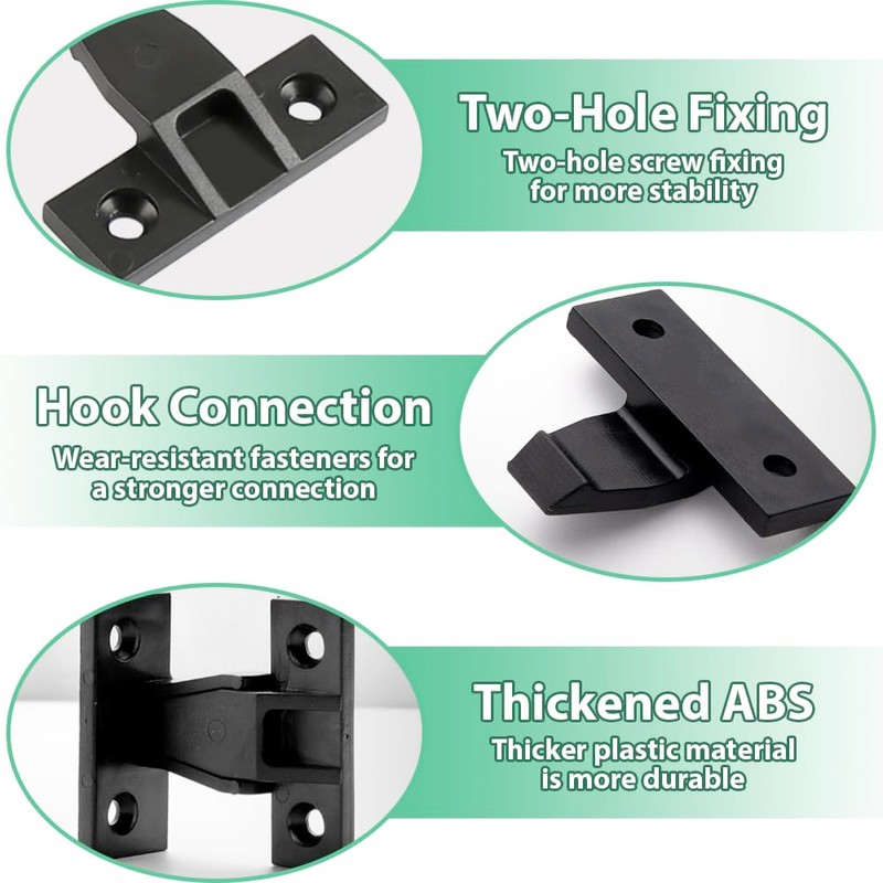 10 Pairs Push in Plinth Fasteners Hidden ABS Press Fit