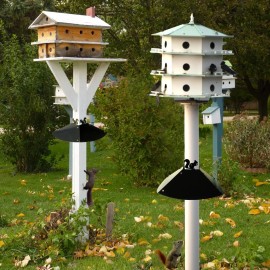 Metal Squirrel Baffle for 4x4 Post 18 Inch Bird Black