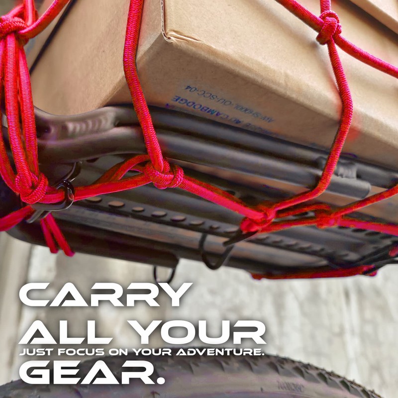 ONIPAX 38x38cm High Elastic Bungee Cargo Net with 6 Hooks