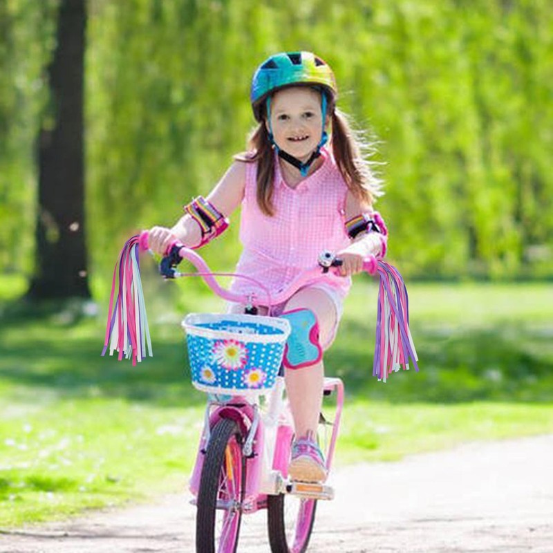 PLATT Kid's Bicycle Handlebar Streamers Colorful Ribbons Tassel for Girls