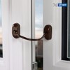 XFORT 4 Pack Viper Fixed Cable Window Restrictor in Brown,