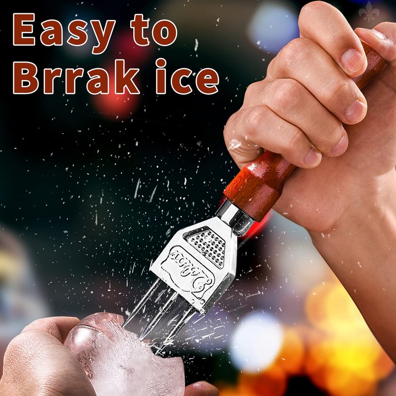 Ice Pick Set of 4 Stainless Steel Ice Chipper with