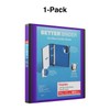 Staples 1 1/2-inch 3-Ring Better Binder, Purple, 3/Pack (ST55863-CCVS)