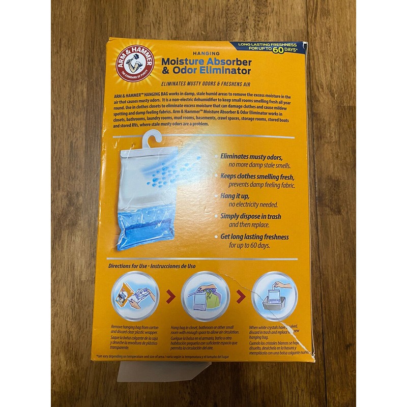 Arm & and Hammer Clean Burst Hanging Moisture Absorber Bags,