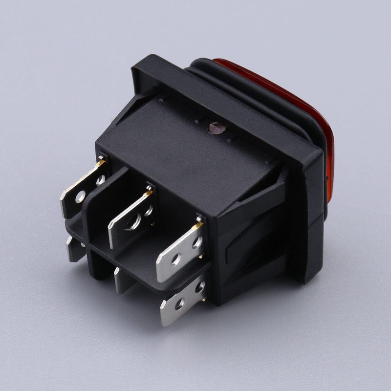 VGOL 2PCS Rocker Toggle Switch Red LED Light 3 Position