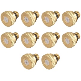 DollaTek 0.3mm atomizing nozzle nozzle 3/16 brass low pressure atomizing nozzle cooling and humidifying nozzle-10pcs