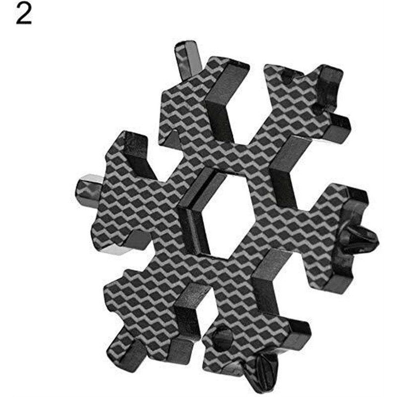 Tools Kits Creative Snowflake 19-in-1 Metal Spanner Screwdriver Bottle Opener
