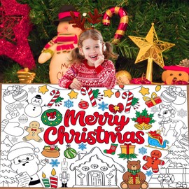 2PCS Giant Easter Coloring Poster, Spring Flowers Happy Easter Coloring Tablecloth , Happy Easter Hello Spring Crafts, Supplies for Easter Kids School Party Festive Family Drawing Game Gift Decoration