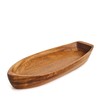 CAMLOT Lucky Boat Serving Tray, Acacia Solid Wood Interesting Shape