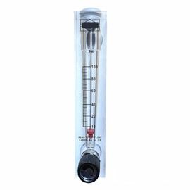 LZM-15T Adjustable Panel Type Water Flow Meter with Control Valve, 10-100 L/H (1/2 Inch Male Thread, 1/4 Inch Female Thread)