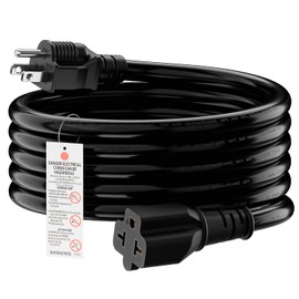 (10-Feet) NEMA 5-15P to 5-15R/ 5-20R/ 6-15R/ 6-20R AC Adapter, Plugrand 12AWG 15 Amp Household AC Plug to 20 Amp T Blade Adapter Cable, 15A 125V to 20A 250V Extension Cable, 10FT, Yellow