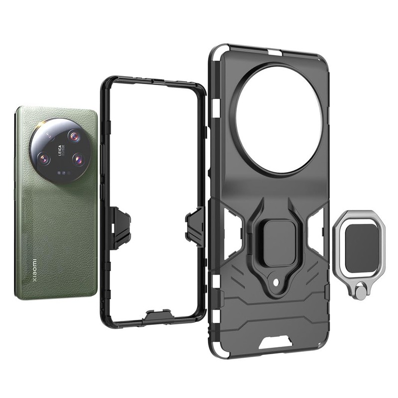 MaiJin Compatible with Xiaomi Mi 13 Ultra Case, Metal Ring