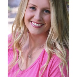 Cherished Moments Girl's Sterling Silver CTR Bar Necklace with August Simulated Birthstone Heart Charm (Green)