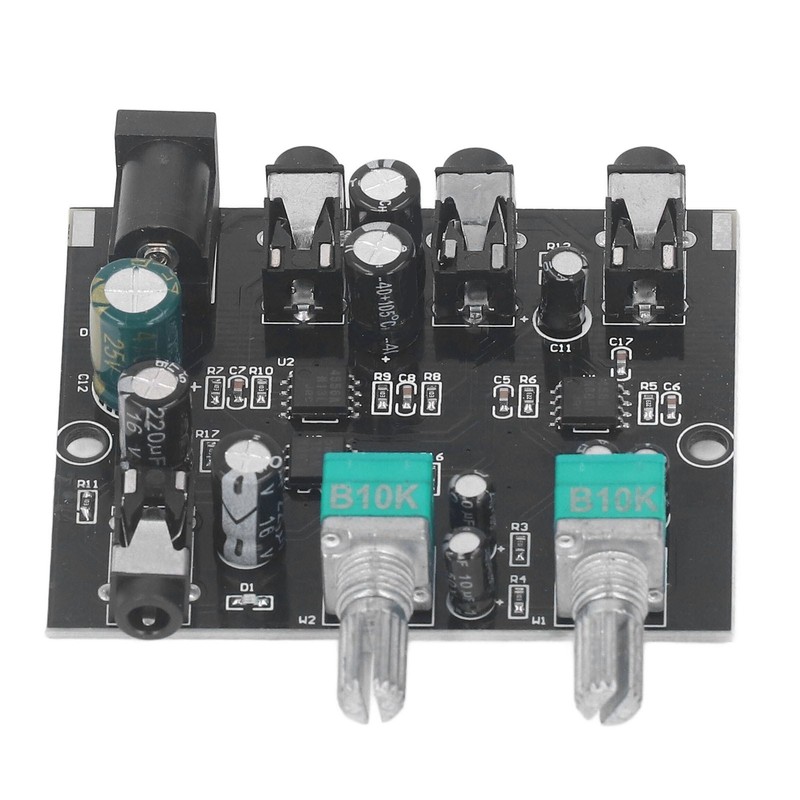 2 Channel Sound Mixer Low Noise Volume Adjustable 2 in